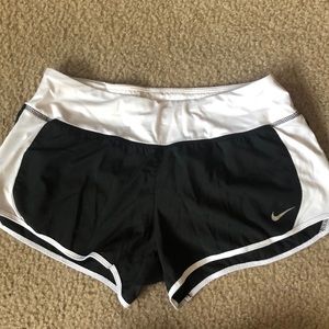 Nike White/Black Running Shorts